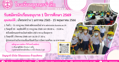 รับสมัครนักเรียนอนุบาล 1 ปีการศึกษา 2569